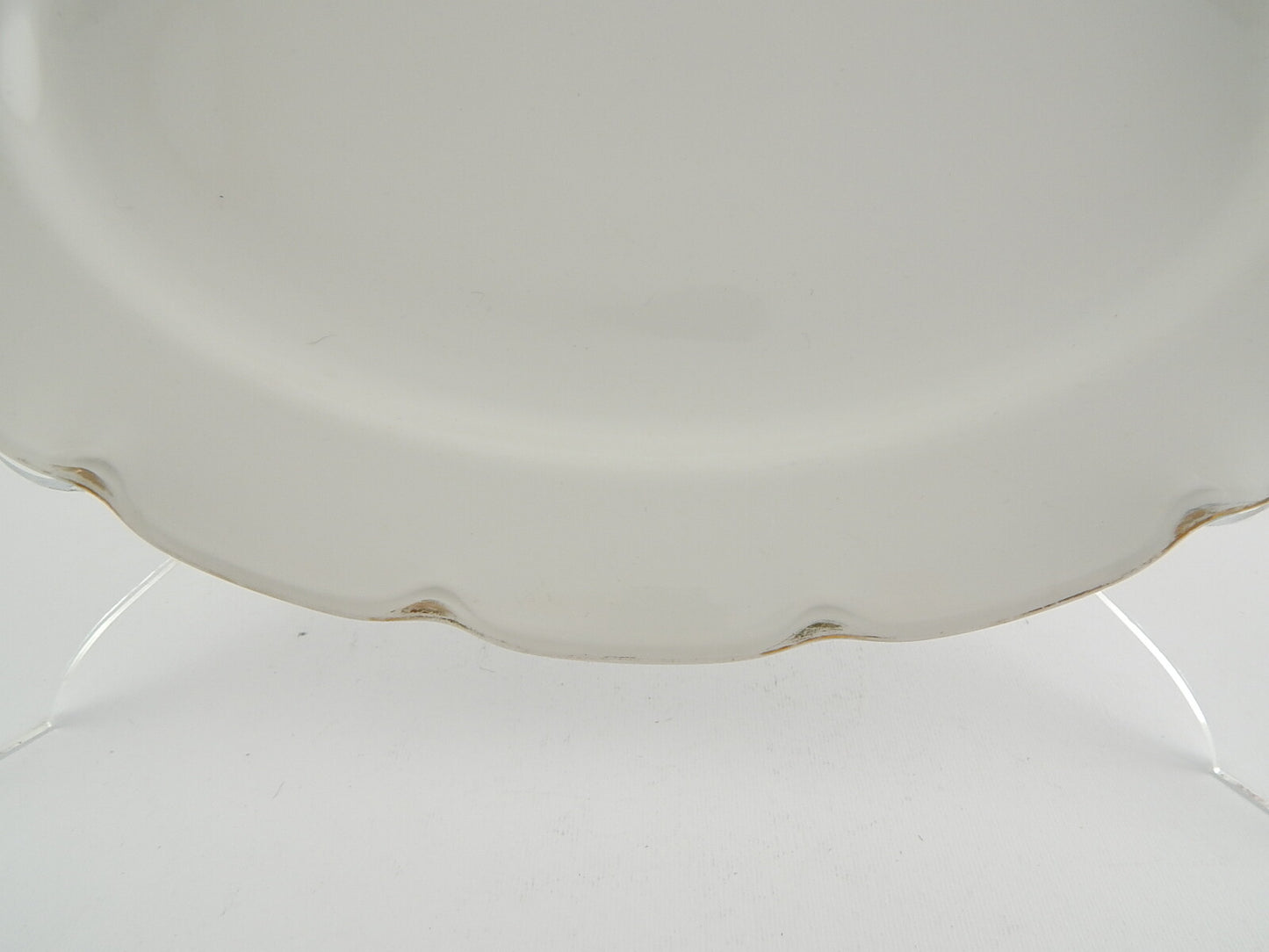 ANTICA RAVIERA PIATTO OVALE PORCELLANA BIANCA CON ORO VERBANO LAVENO DEL1935