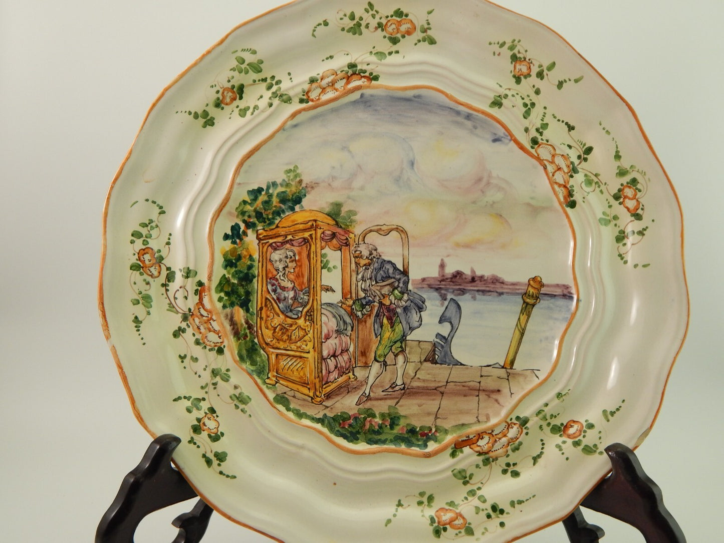 ANTICO RARO PREZIOSO PIATTO PARATA CERAMICA ALBISOLA LA CASA DELL'ARTE PRIMO 900