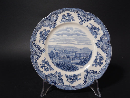 VINTAGE JOHNSON BROS OLD BRITAIN CASTLE BLU PIATTO DESSERT PORCELLANA DIFETTO