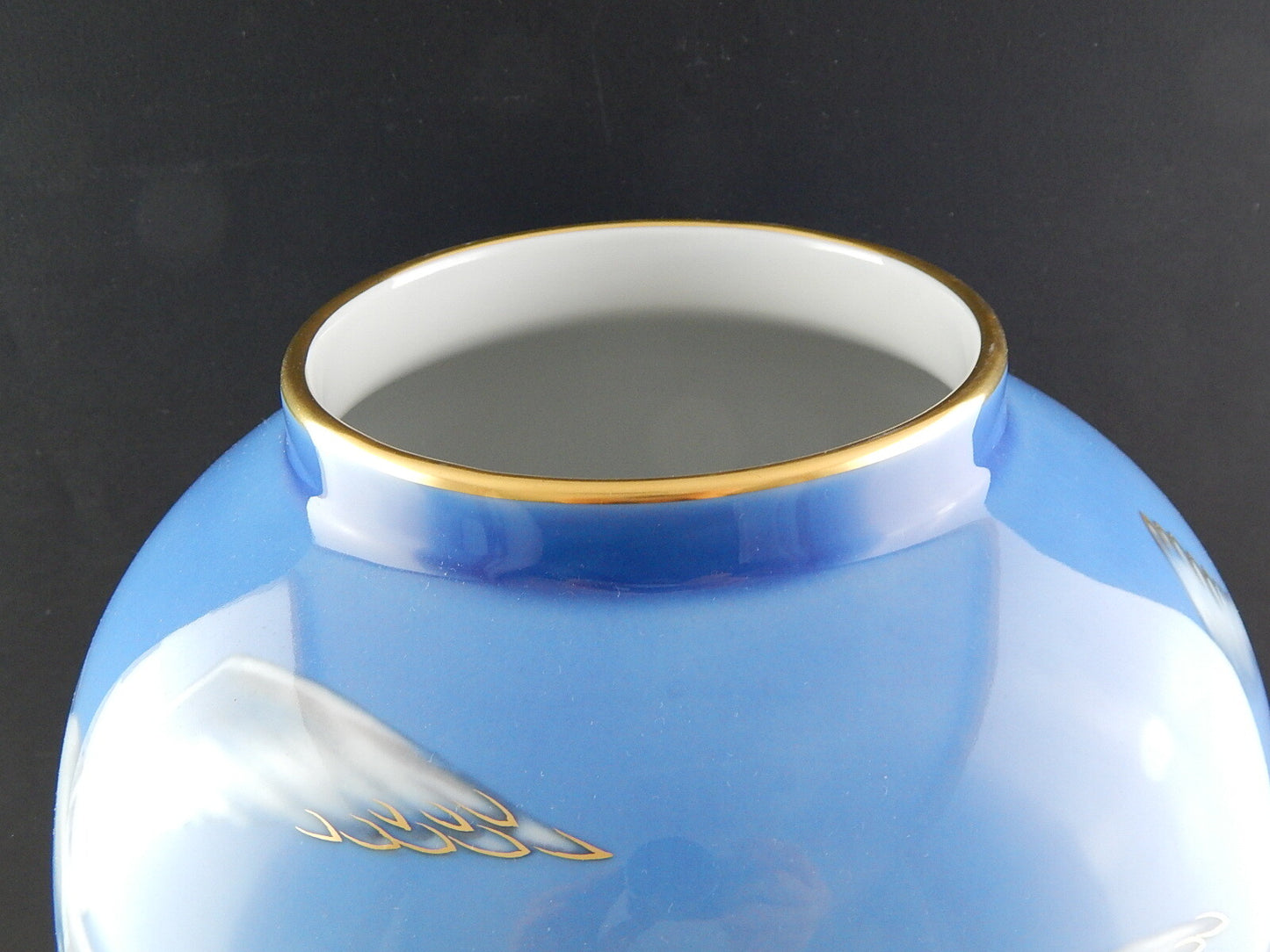 ROYAL COPENHAGEN IMPORTANTE RARO GRANDE VASO PORCELLANA GABBIANI SEAGULL