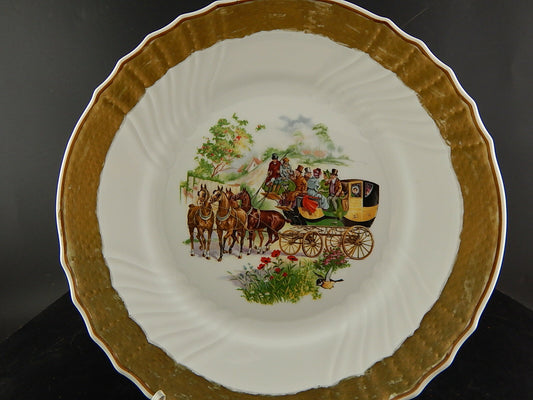 RICHARD GINORI PORCELLANA PIATTO VECCHIO GINORI COLLEZIONE CARROZZA CAVALLI #