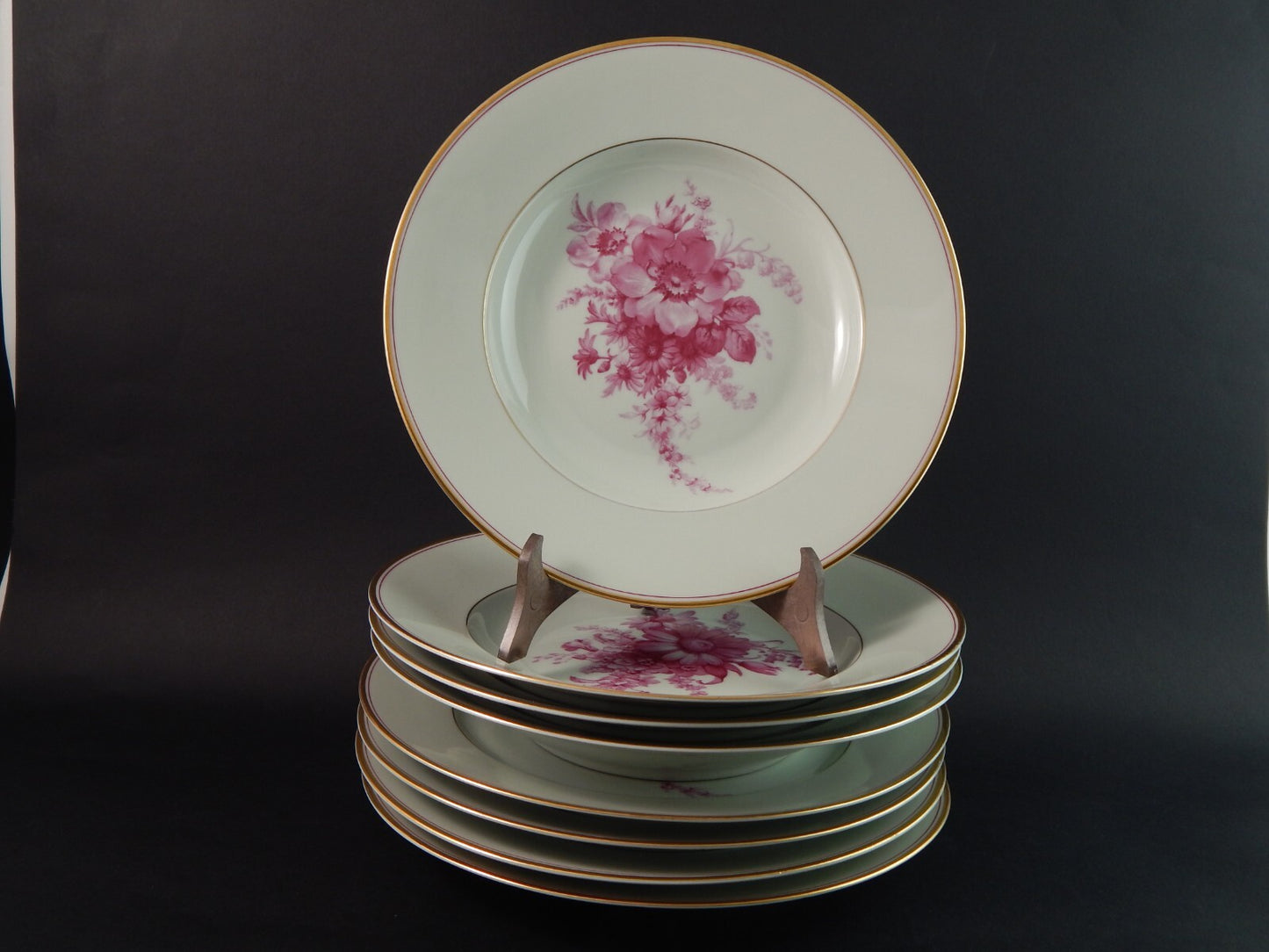 ANTICO SERVIZIO 8 PIATTI PORCELLANA JOHANN HAVILAND BAVARIA DECORO SAVONA