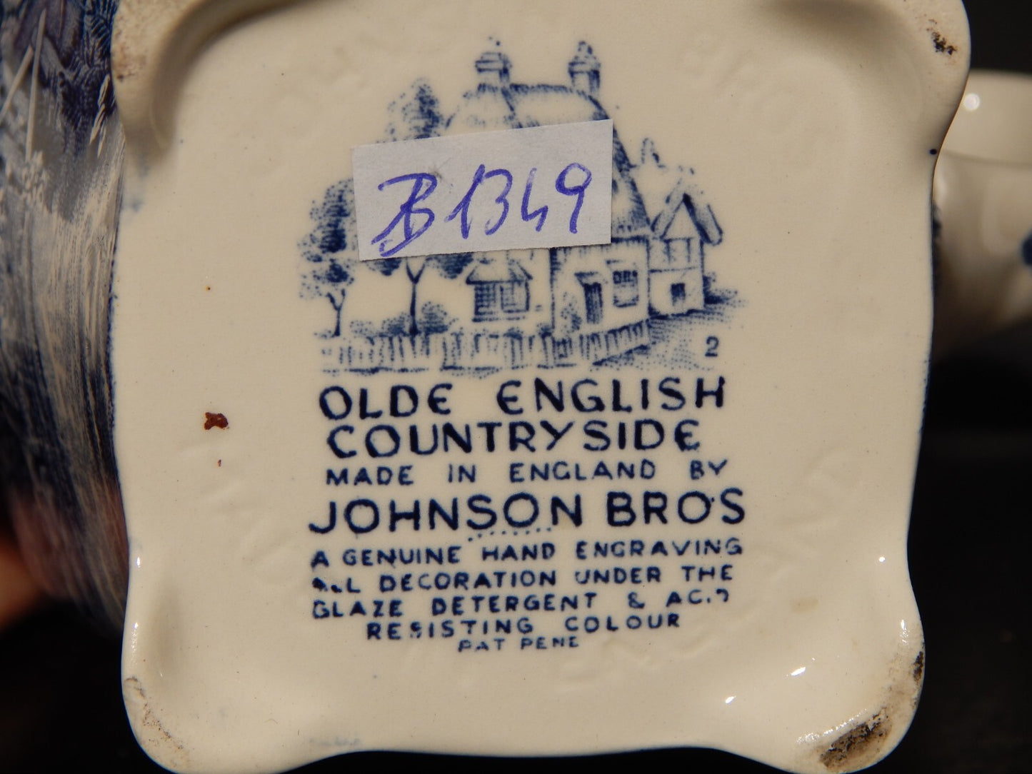 ANTICA CAFFETTIERA TEIERA SEMI PORCELLANA JOHNSON BROS OLDE ENGLISH COUNTRYSIDE