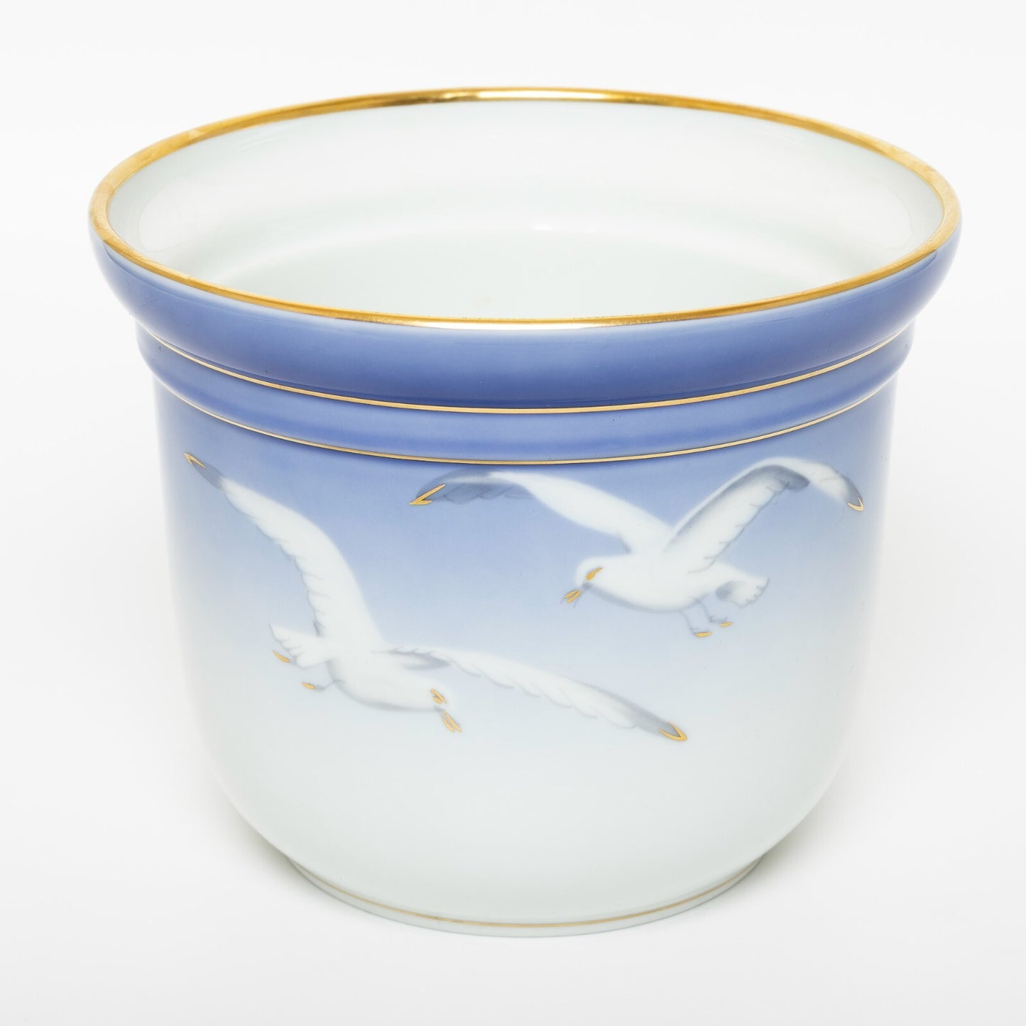 ROYAL COPENHAGEN BING&GRONDAHL PORCELLANA CACHEPOT PORTA VASO GABBIANI CM 15