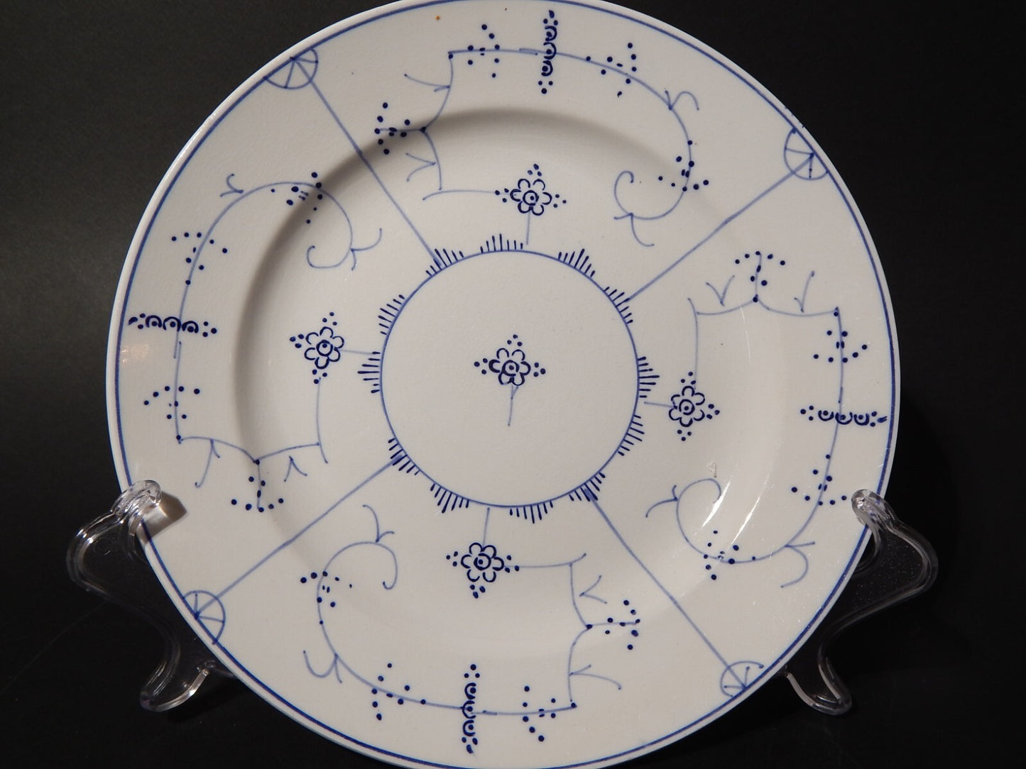 ANTICO FINE '800 PIATTO PIANO PORCELLANA VILLEROY&BOCH DRESDEN SAXONY