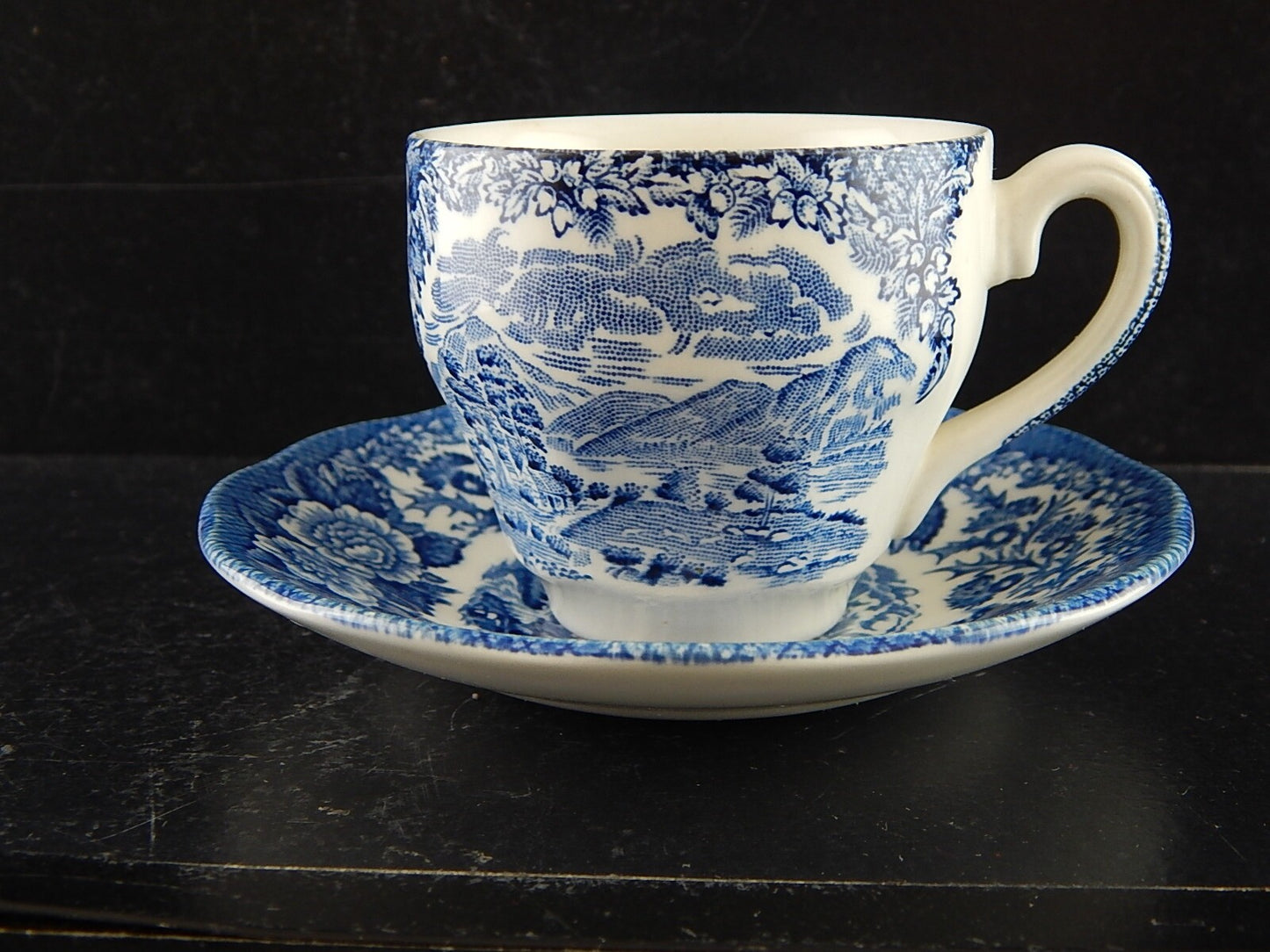 ANTICA RARA TAZZINA CAFFE' SEMI PORCELLANA ENOCH WEDGWOOD COLLEZIONE WOODLAND