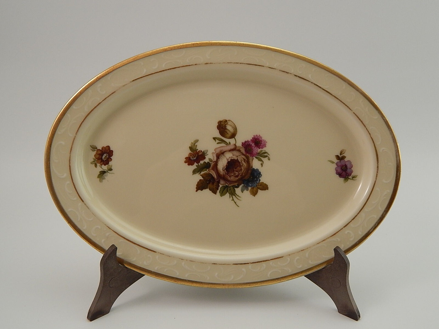 ANTICO KPM COPENHAGEN ROCAILLE VASSOIO PORCELLANA DEL 1924