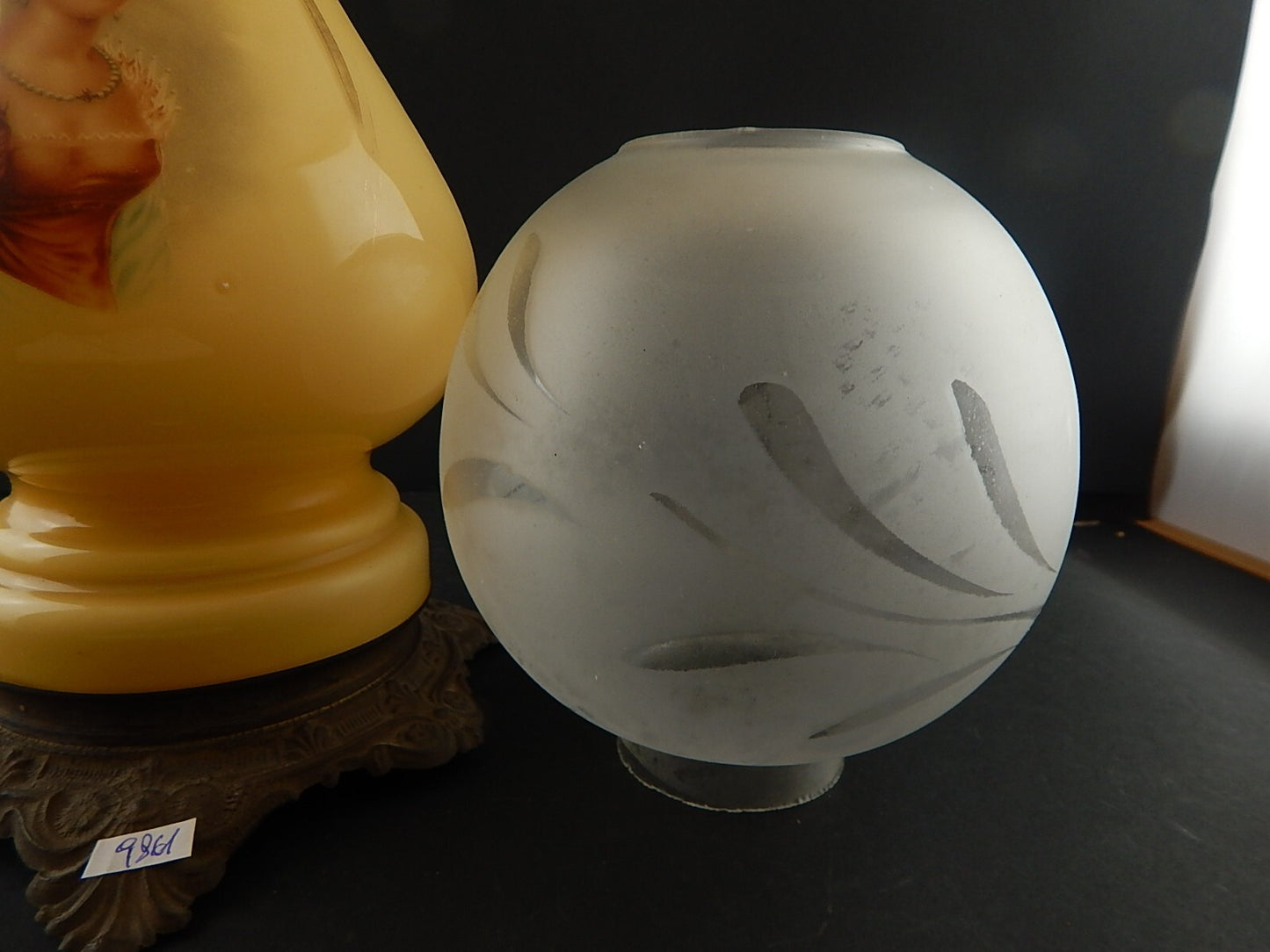 ANTICA COPPIA LAMPADE TAVOLO LUMI A PETROLIO STILE IMPERO NAPOLEONE GIUSEPPINA