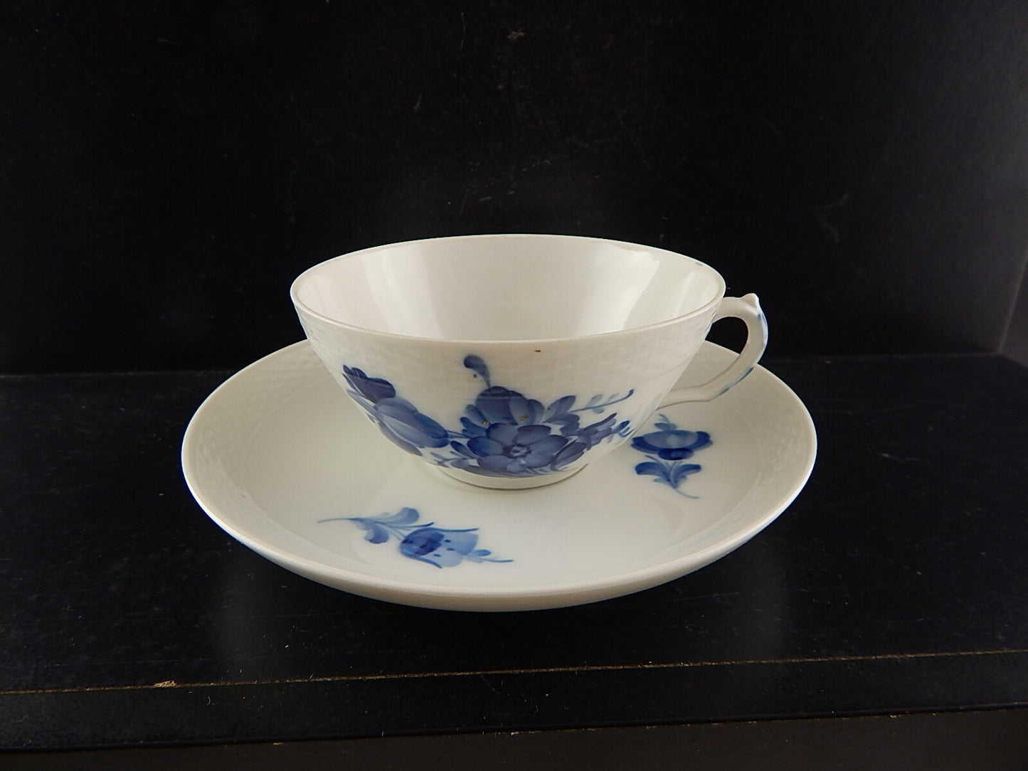 ROYAL COPENHAGEN PORCELLANA BLUE FLOWER TEA CUP&SAUCER TAZZA TÈ DIPINTA MANO #4