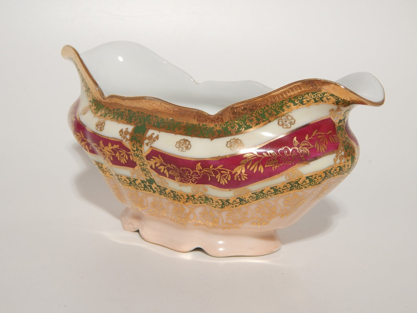 ANTICA SALSIERA PER PESCE IN STILE PORCELLANA IMPERIALE MARCHIO VIENNA AUSTRIA