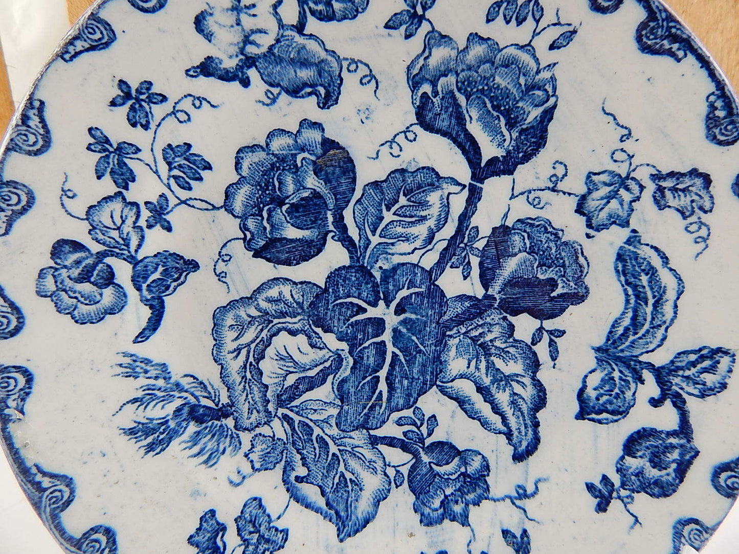 CERAMICA GABUTTI CHIUSA PESIO RARITÀ PIATTO DA MUSEO BLU FLOW FINE 1800