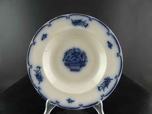 ANTICO AUTENTICO PIATTO FONDO PORCELLANA SECONDA META' 1800 GUSTAVSBERG #6334