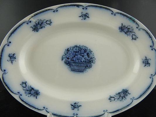 ANTICO AUTENTICO RARO PIATTO PORCELLANA VASSOIO SECONDA META' 800 GUSTAVSBERG