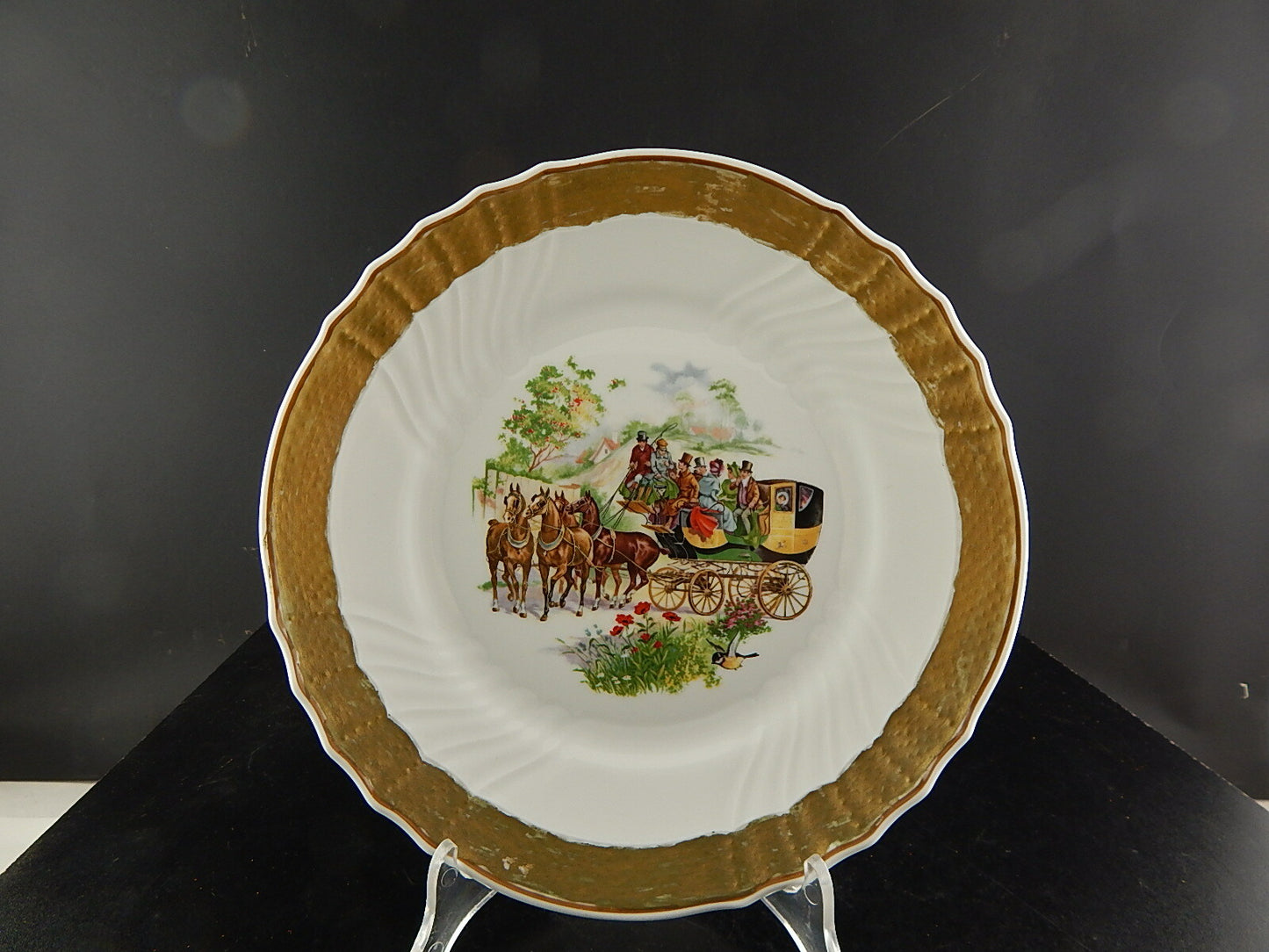 RICHARD GINORI PORCELLANA PIATTO VECCHIO GINORI COLLEZIONE CARROZZA CAVALLI #