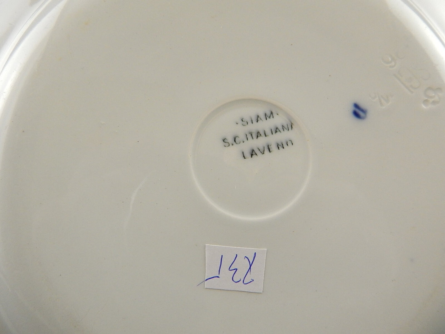 ANTICO PIATTO DESSERT SOCIETA' CERAMICA ITALIANA LAVENO SCI DECORO SIAM A734