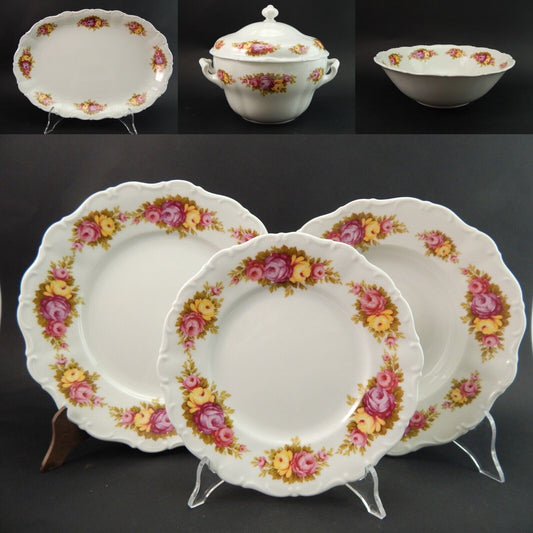 VINTAGE SERVIZIO TAVOLA PIATTI PORCELLANA SELTMANN WEIDEN BAVARIA COUNTRY ROSES