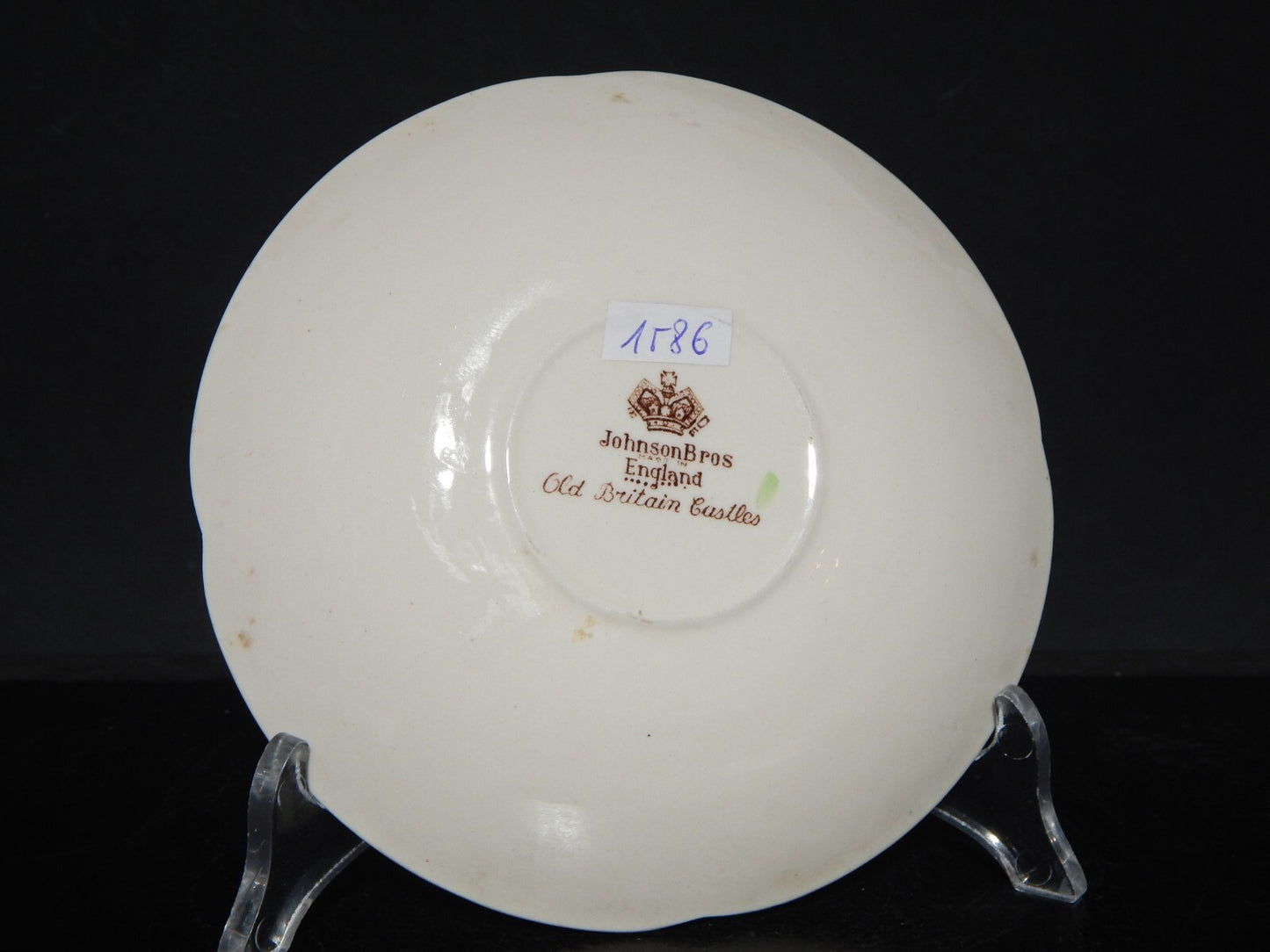 ANTICA TAZZA TE' PORCELLANA JOHNSON BROS OLD BRITAIN CASTLE MULTICOLOR DIFETTO #