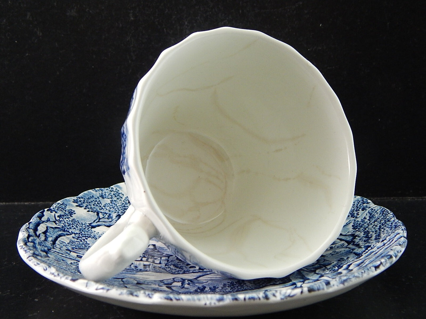 VINTAGE CERAMICA TAZZA TE' THE HUNTER MYOTT POTTERY ENGLAND IL CACCIATORE #2116