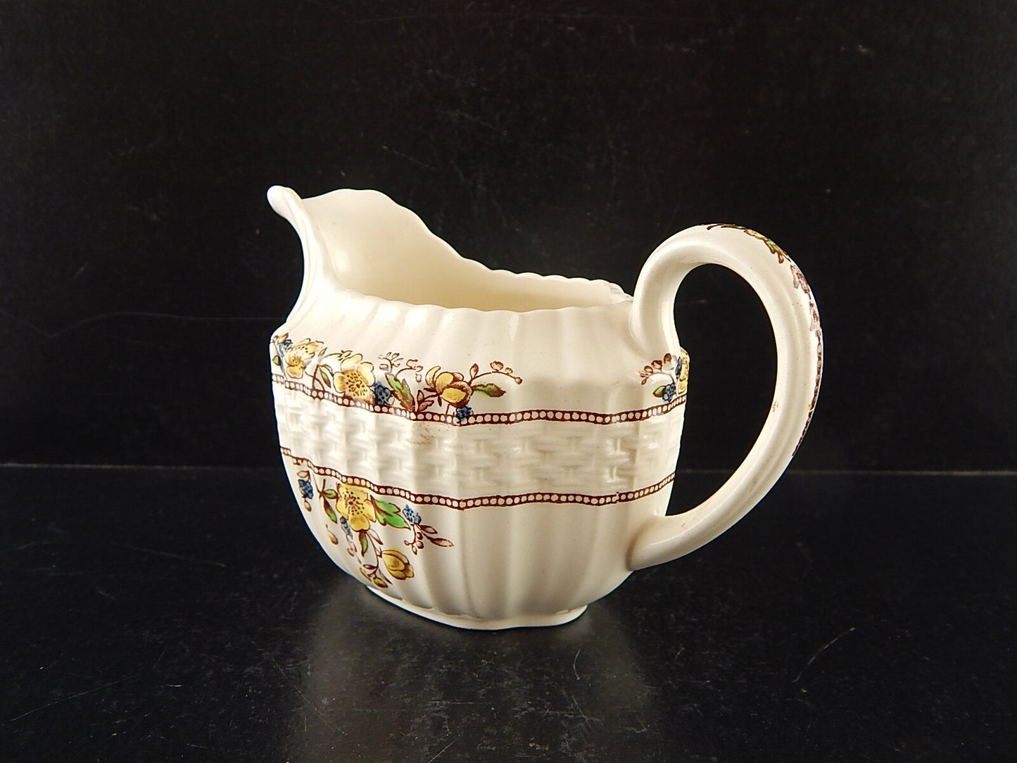 ANTICA LATTIERA INGLESE SEMI PORCELLANA COPELAND SPODE BUTTERCUP COLLECTION 1895