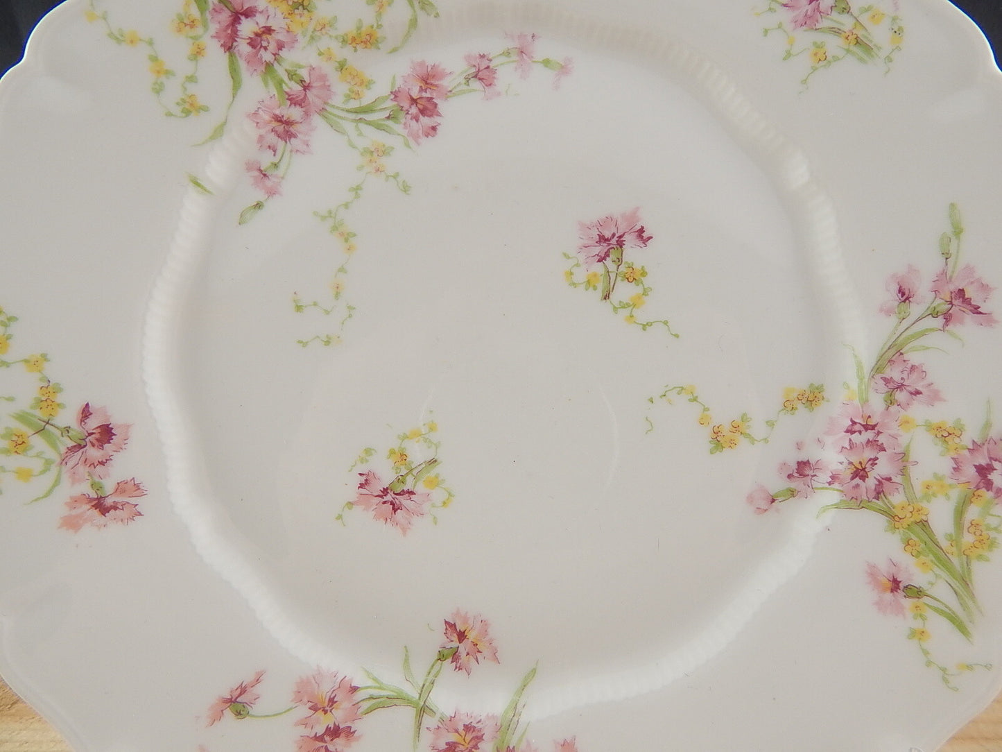 ANTICO PIATTO DIPINTO PORCELLANA LIMOGES THEODOR HAVILAND FINE 1800 DIFETTO 2099