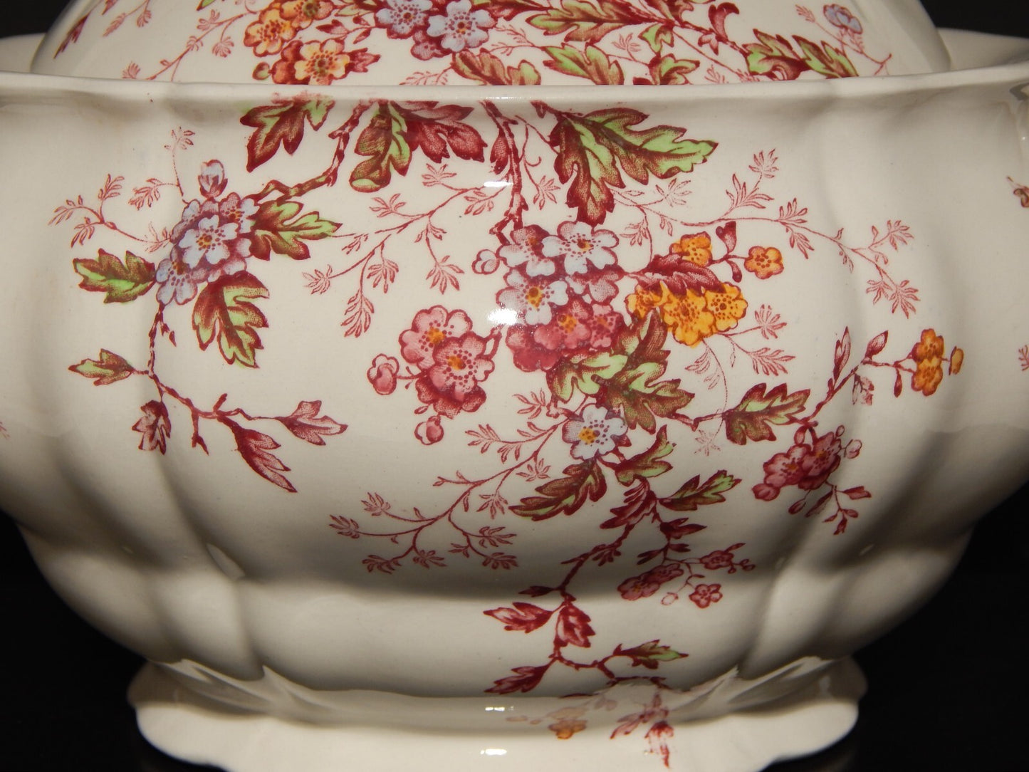 ANTICA GRANDE ZUPPIERA CENTROTAVOLA BOOTHS WASHINGTON SEMI-PORCELLANA INGLESE