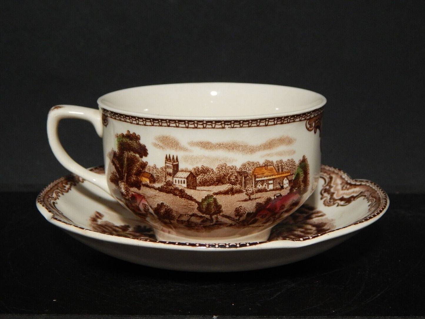 ANTICA TAZZA DA TE' PORCELLANA JOHNSON BROS OLD BRITAIN CASTLE MULTICOLOR