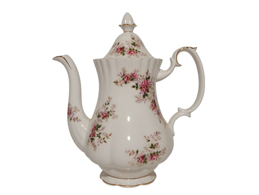 PREZIOSA PORCELLANA ROYAL ALBERT VINTAGE CAFFETTIERA LAVENDER ROSE DIFETTO