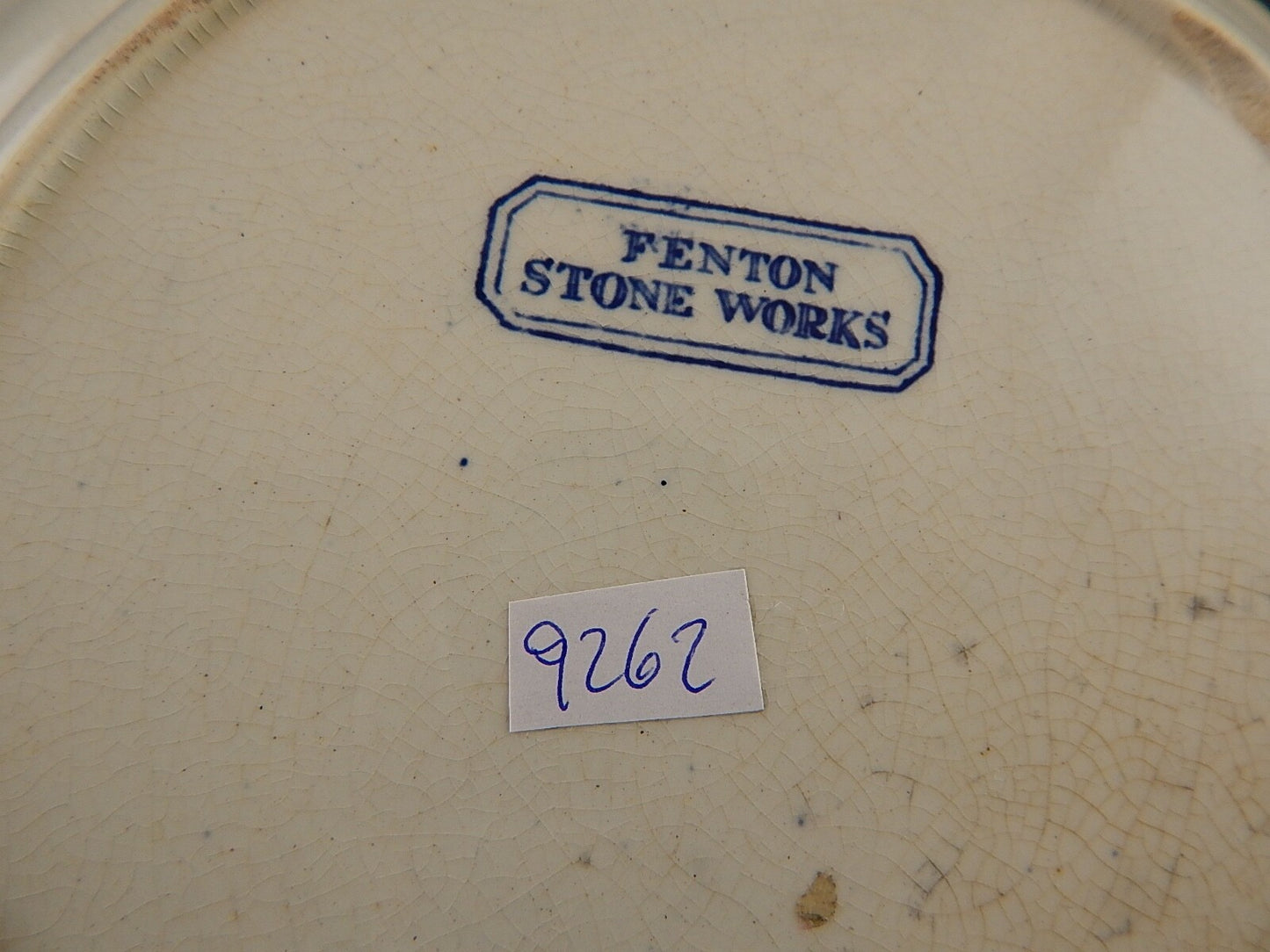 ANTICO PIATTO CERAMICA MASON'S FENTON STONE WORKS GIARDINO ORIENTALE POLICROMO