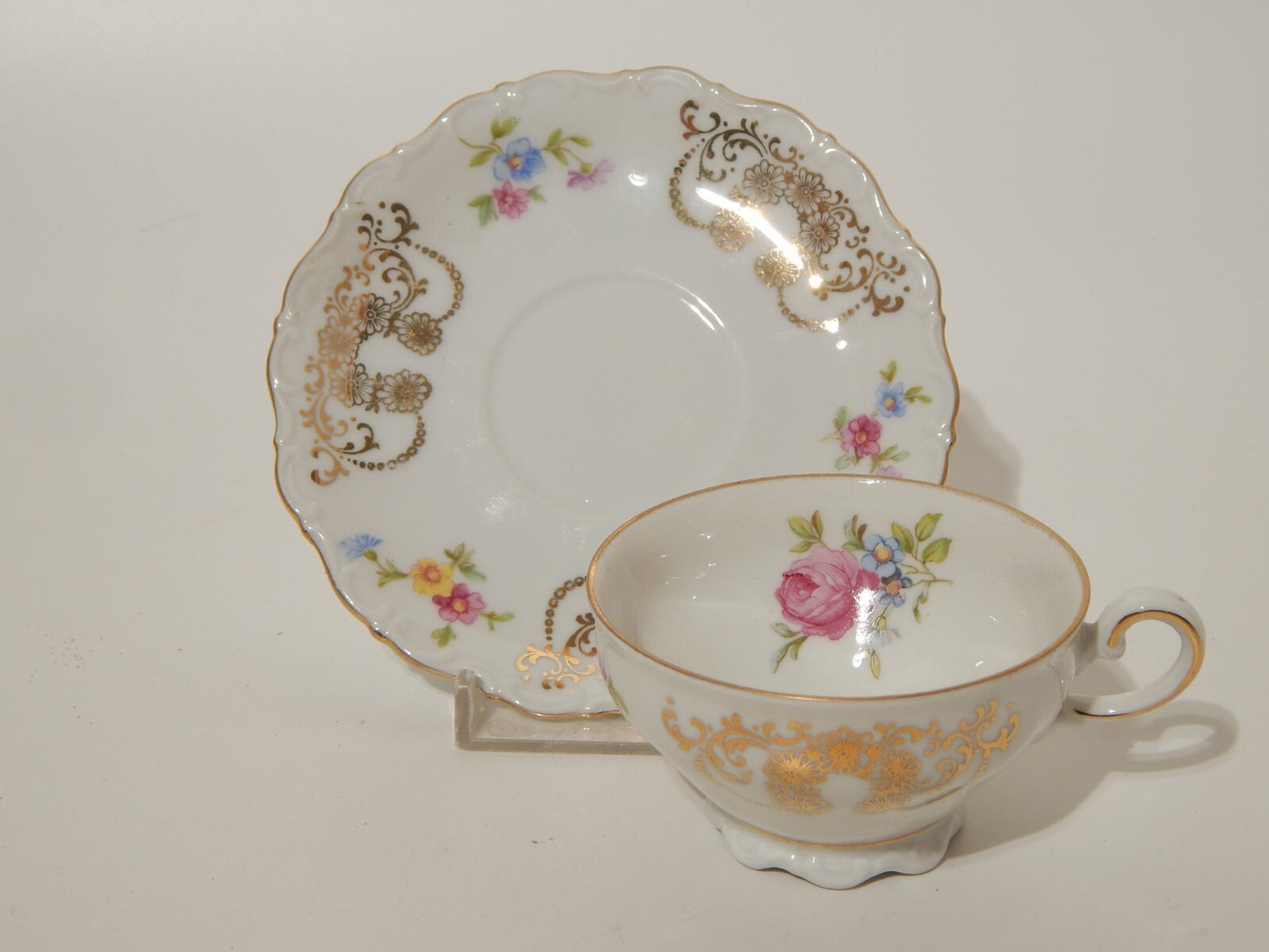 ANTICA TAZZINA CAFFE' PORCELLANA ARABESCHI ORO BAVARIA SELTMANN THERESIA