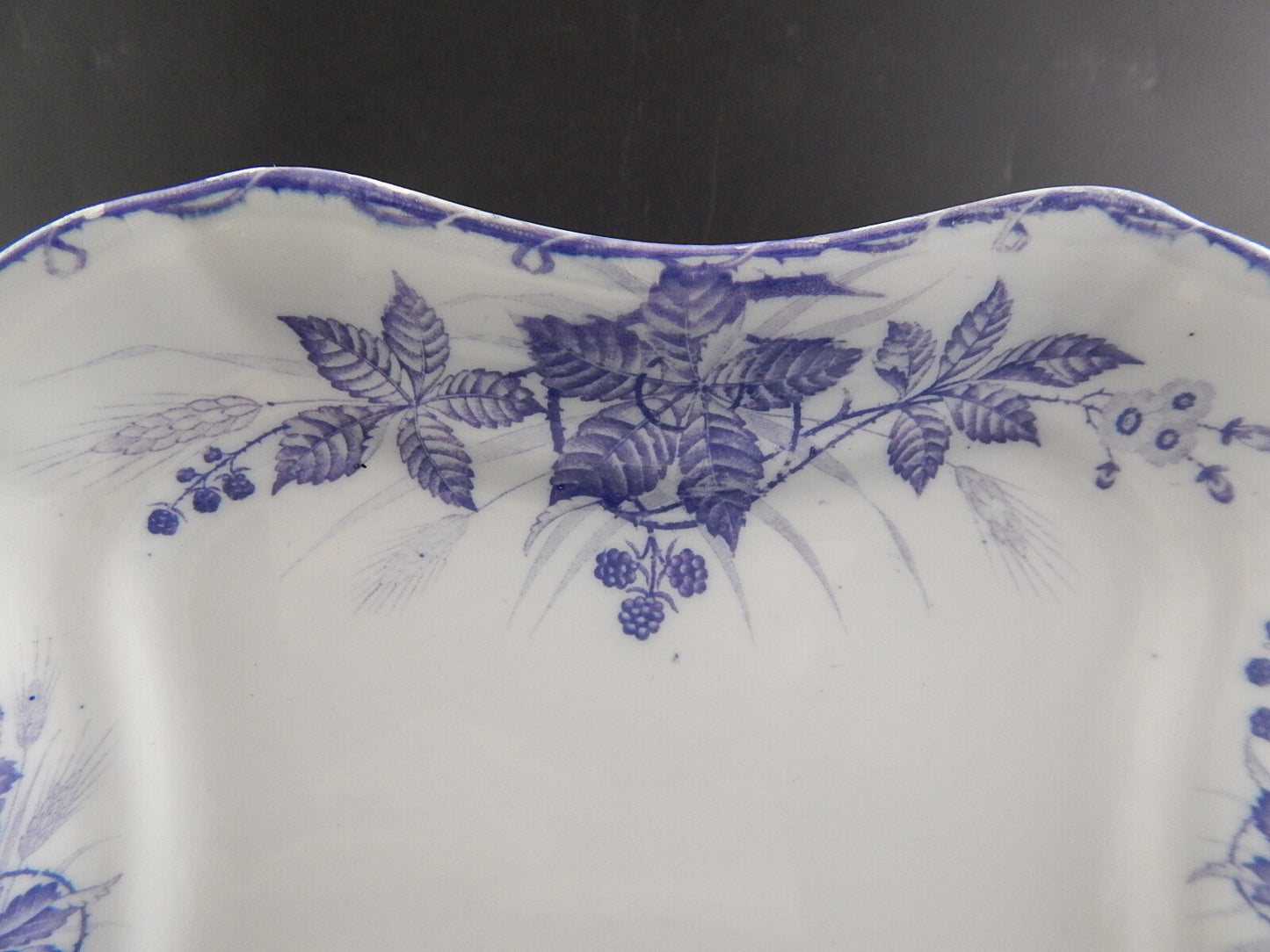 ANTICO VASSOIO CERAMICA SARREGUEMINES SENZA MARCHIO ART NOUVEAU MORE DI ROVO #