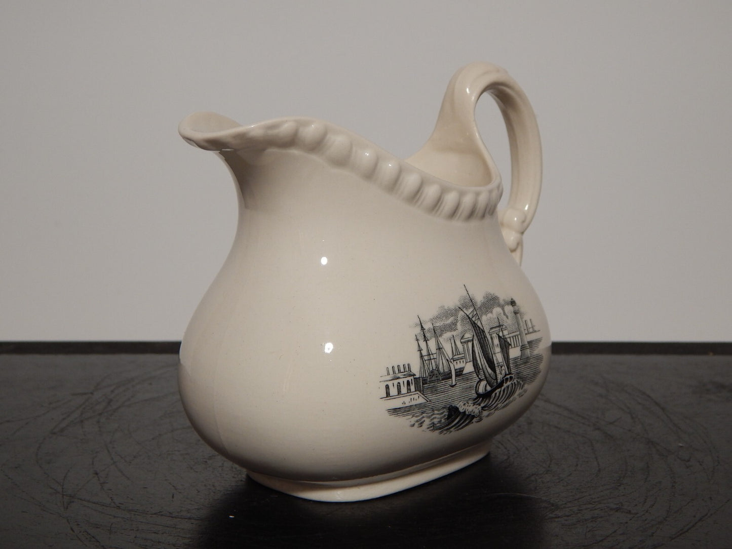 ANTICA LATTIERA BRICCO INGLESE SEMI PORCELLANA COPELAND SPODE PAESAGGIO MARINO