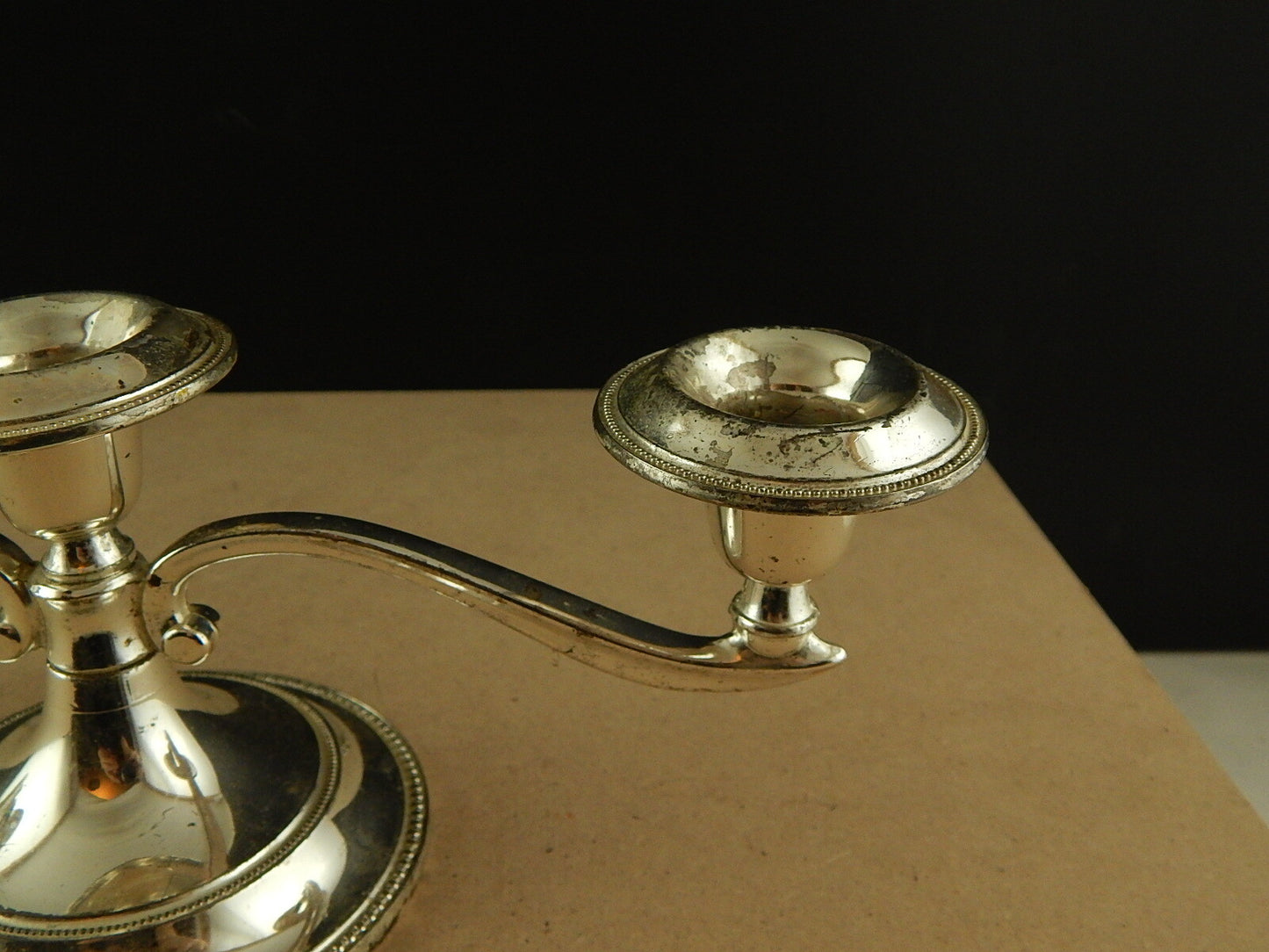 VINTAGE CANDELABRO CANDELIERE BAGNO ARGENTO SILVER PLATE TRE FUOCHI