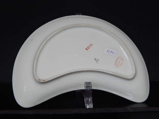 ANTICO PIATTO INSALATA MEZZA LUNA PREZIOSA PORCELLANA GINORI LIBERTY