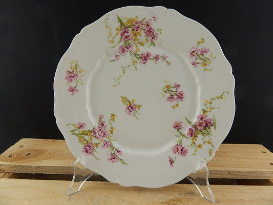 ANTICO PIATTO DIPINTO PORCELLANA LIMOGES THEODOR HAVILAND FINE 1800 DIFETTO 3000