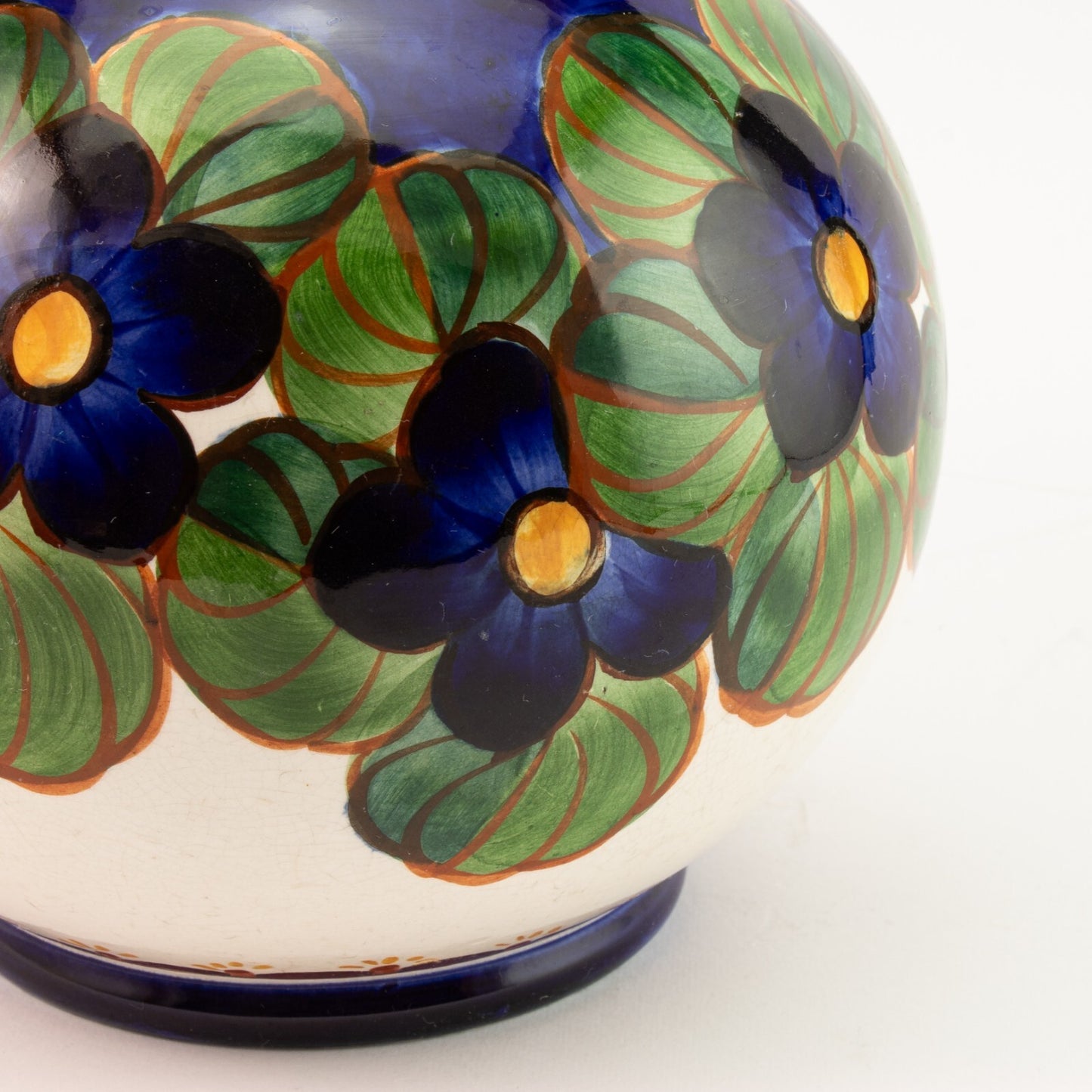 ROYAL COPENHAGEN ALUMINIA ANTICO VASO CERAMICA SOTTOSMALTO 838-431 CM 18X17