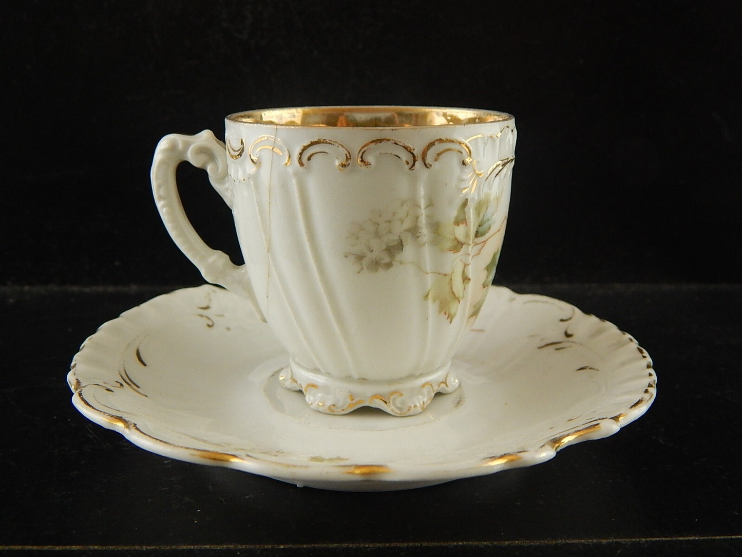 ANTICA PREZIOSA TAZZINA PORCELLANA BOEMA ART NOUVEAU PFEIFFER LOWENSTEIN A84