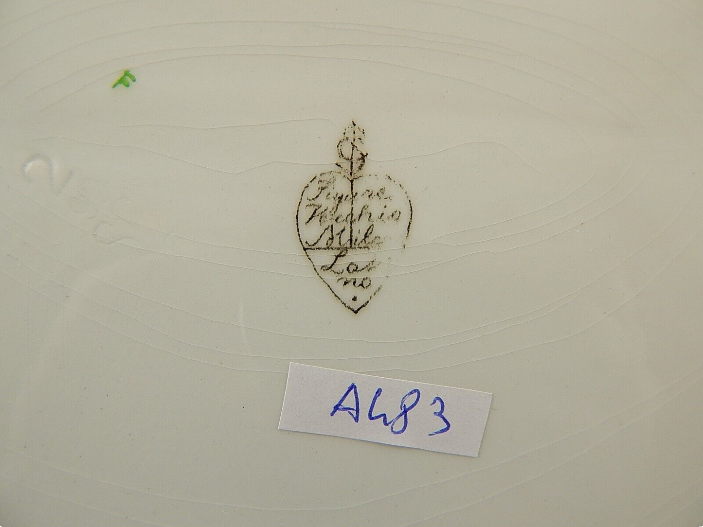 ANTICO RARO VASSOIO CERAMICA S.C.I. LAVENO ANDLOVIZ FIGURE VECCHIO MILANO 1920