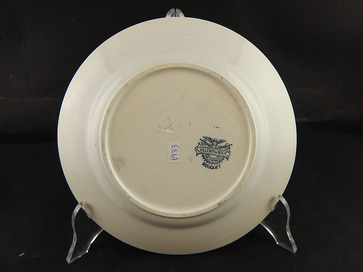 ANTICO ART NOUVEAU PIATTO PORCELLANA VILLEROY&BOCH FINE 1800 DECORO BOUQUET