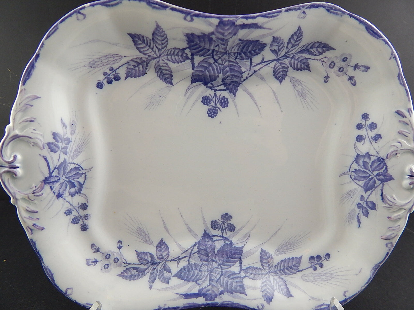 ANTICO VASSOIO CERAMICA SARREGUEMINES SENZA MARCHIO ART NOUVEAU MORE DI ROVO #