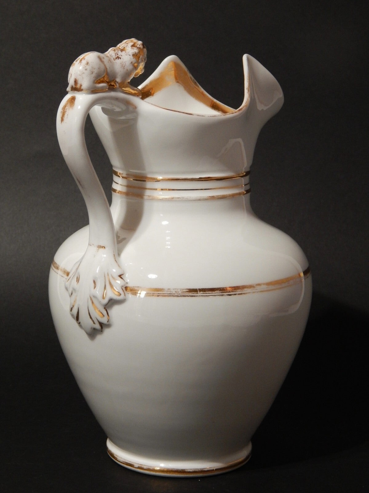 ANTICA PREZIOSA BROCCA CON COPERCHIO CIOCCOLATIERA PORCELLANA CARL TIELSCH 1800