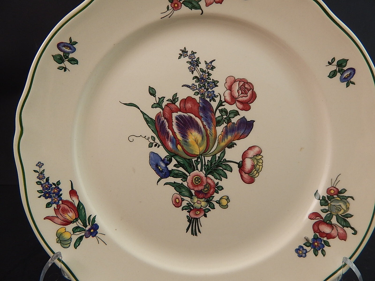 VINTAGE RARO PIATTO CERAMICA VECCHIA STRASBURGO VILLEROY&BOCH #1117