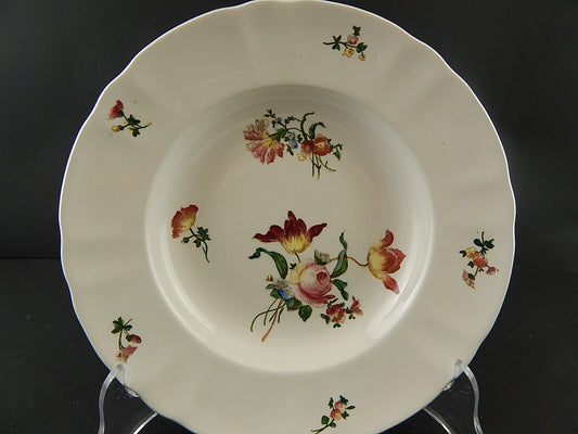 ANTICO 1800 RARISSIMO PIATTO FONDO CERAMICA RICHARD MILANO DECORO DRESDEN A132