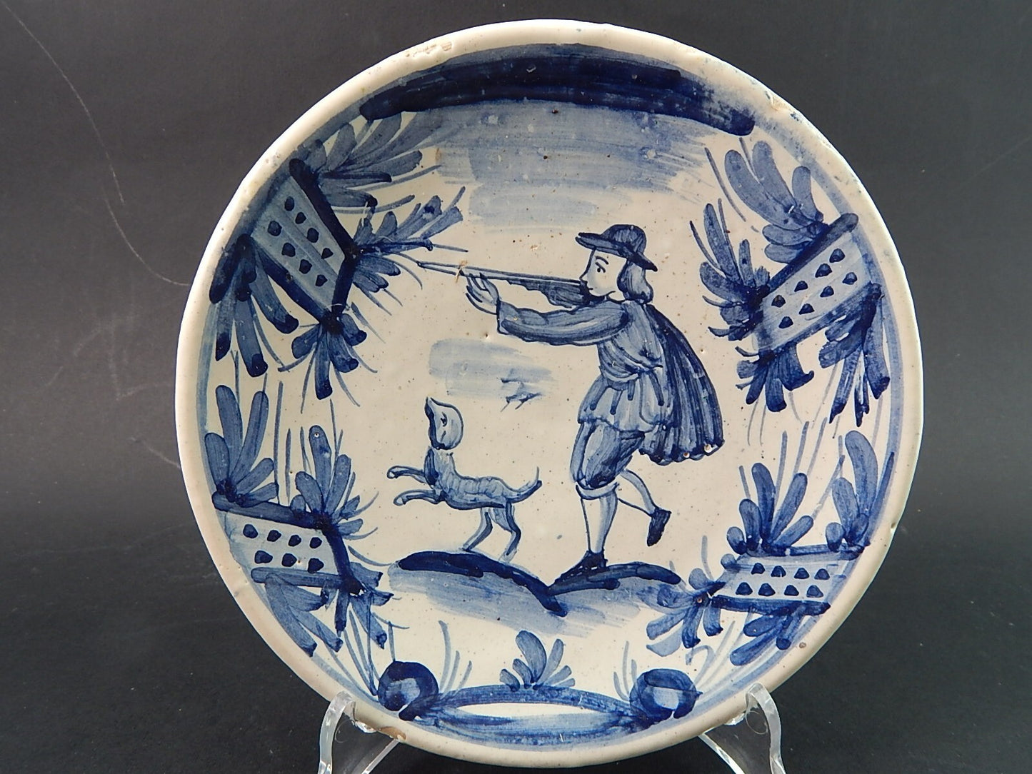 ARTE POVERA PIATTO CERAMICA SPAGNOLA CATALANA GUIVERNAU PRIMA META' 900