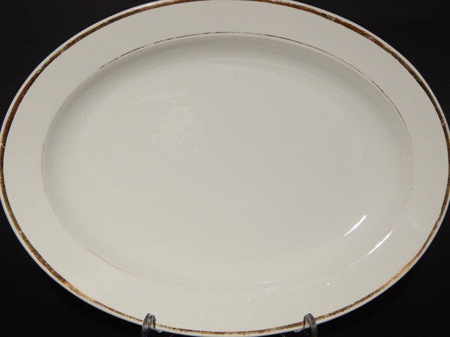 ANTICA RARO VASSOIO CERAMICA RICHARD MILANO FINE 800 BIANCO E ORO STILE IMPERO