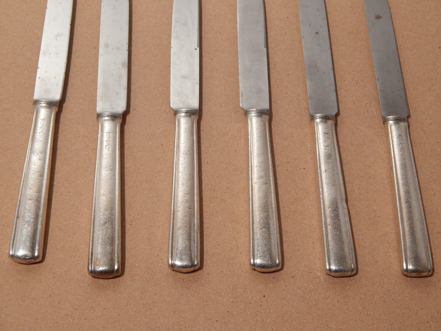 ANNI 50 ARTHUR KRUPP MILANO SET 6 COLTELLI ALPACCA ARGENTATE DESIGN GIO' PONTI