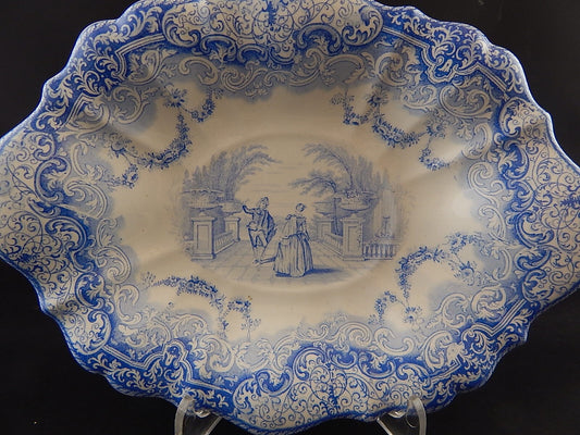 COPELAND & GARRETT 1844 ANTICO RARO PREZIOSO VASSOIO CERAMICA LOUIS QUATORZE