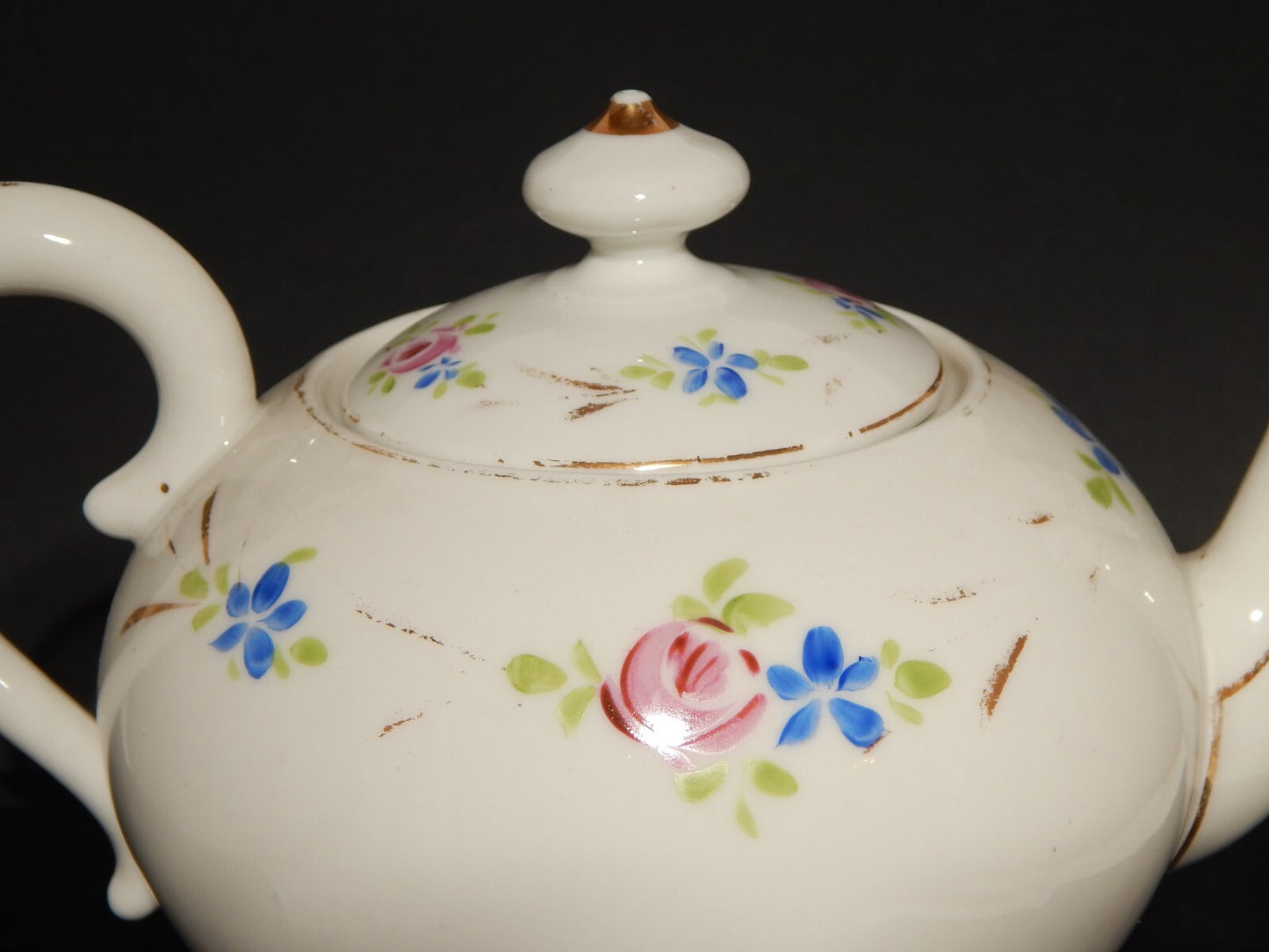 ANTICA GRANDE PREZIOSA TEIERA PORCELLANA VECCHIO PARIGI FINE 1800 SECONDO IMPERO