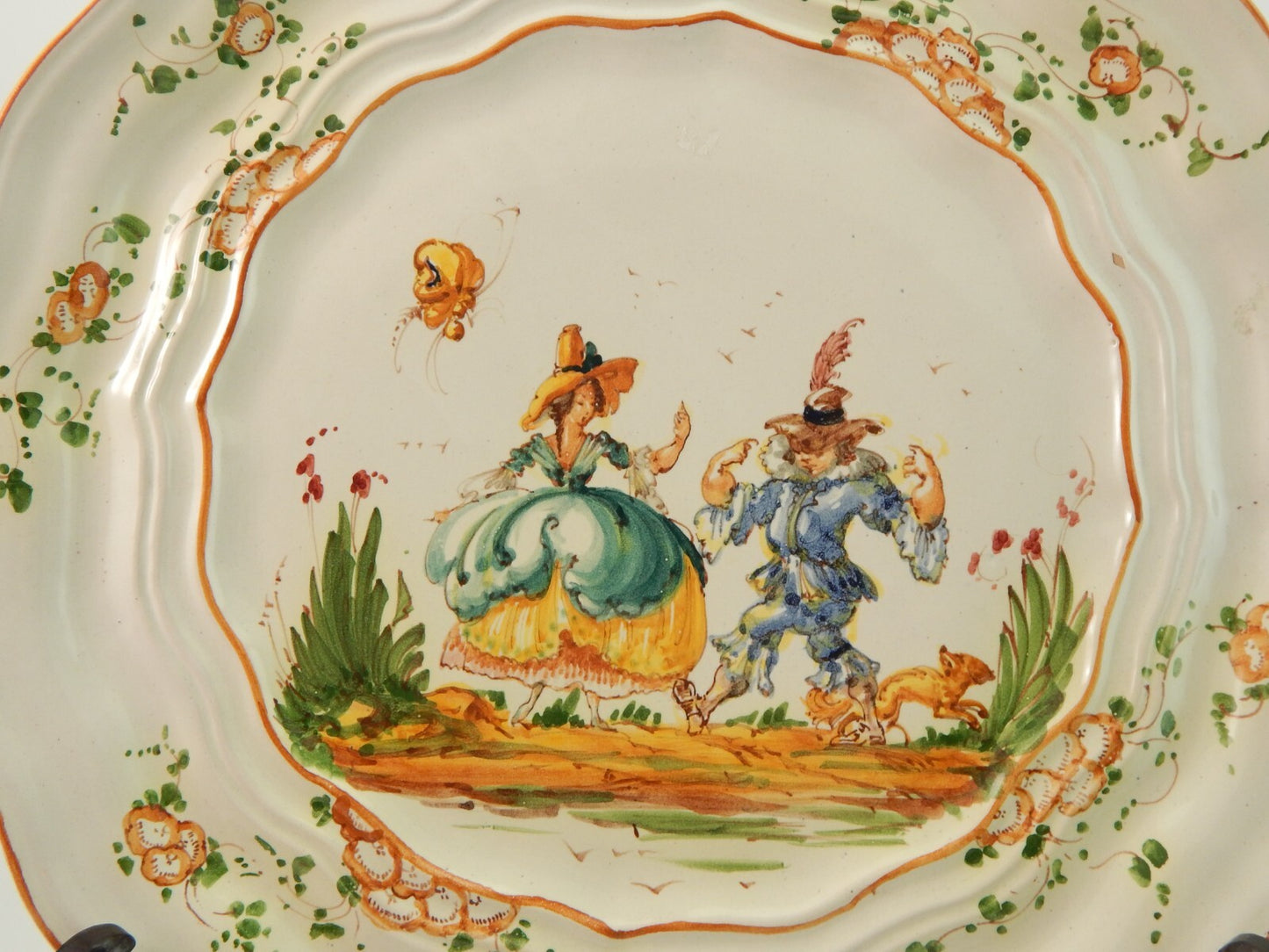 ANTICO PREZIOSO PIATTO PARATA CERAMICA ALBISOLA LA CASA DELL'ARTE PRIMO 900