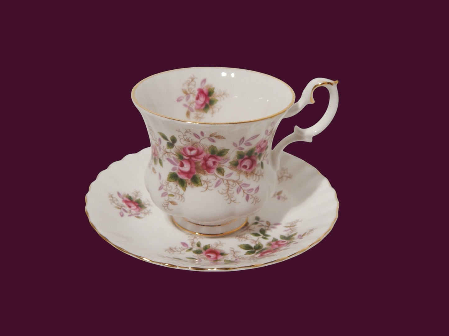 PREZIOSA PORCELLANA ROYAL ALBERT VINTAGE TAZZA COLLEZIONE LAVENDER ROSE