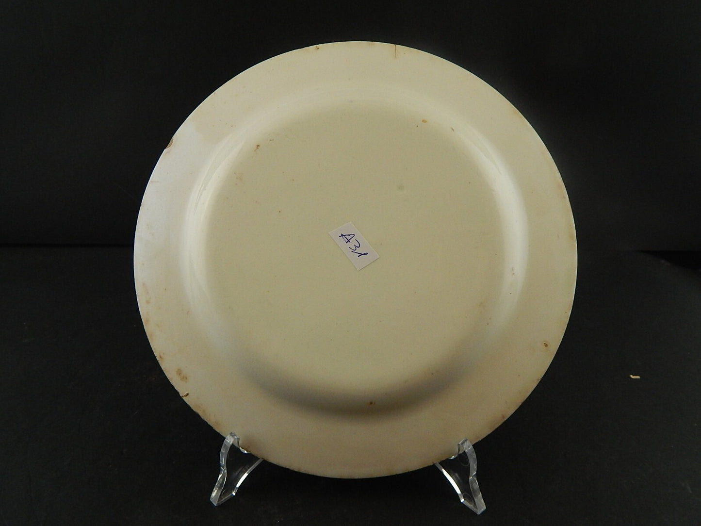 ANTICO PIATTO SEMI PORCELLANA RICHARD MILANO DECORO FERRARA META' 800 #A31